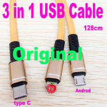 3 в 1 мобильный телефон кабели USB зарядное устройство кабель для Samsung Huawei Xiaomi Apple + Android Type C кабель с микро usb-портом для зарядки шнур 2024 - купить недорого