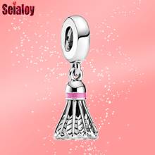 Seialoy 1pcs Badminton Charm Pendant Fit Bracelet & Necklace Jewelry Dangle 2020 New Silver Color Accessories Beads 2024 - buy cheap