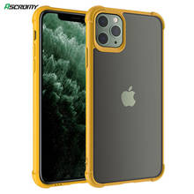 Матовый чехол для iPhone 11 Pro Max XS X XR 8 Plus 7 6 6S, прозрачный противоударный силиконовый чехол, желтые роскошные аксессуары для телефонов 2024 - купить недорого