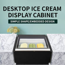 Desktop 3-Tray Ice Cream Display Cabinet Small Ice Cream Cabinet Desktop Direct Cooling Ice Cream Display Freezer 2024 - buy cheap