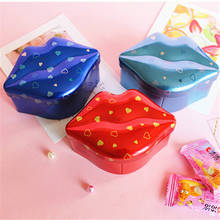 12 PCS Creative lips Candy Jewelry Storage Box Candle Jar Christmas Small Iron Box Wedding Favor Tin Box House Decor Display 2024 - buy cheap