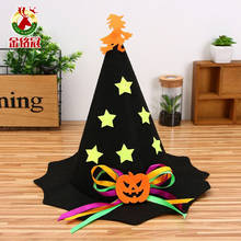 Halloween abóbora feiticeira chapéu de bruxa fantasia vestido festa traje boné festa decoração para crianças bonés adultos crianças cosplay 2024 - compre barato