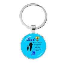 “I Love Mom” 25mm Glass Cabochon Keychain "I Love Dad” Keyring Keyholder Jewrlry For Father's Day Mother's Day Creative Gifts 2024 - buy cheap