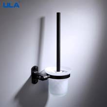 Toilet Brush Wall Mounted Bathroom Accessories Wall Mounted Black Space Aluminum Bathroom Toilet Brush Holder Organizer 2024 - buy cheap