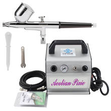 OPHIR Airbrushing Hobby Set Gravity Paint Dual Action Airbrush Kit with Air Compressor for Body Paint Cake Decorating _AC088+004 2024 - buy cheap