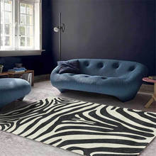 Royalulu Nordic Style Zebra Pattern Living Room Carpet Modern Bedroom Floor Mat Bedside Area Rug 2024 - buy cheap