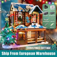 Mould King 16011 Streetview Building The Christmas House With Led Music Parts Model Building Blocks Bricks Kids Christmas Gifts 2024 - buy cheap