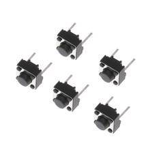 Botão momentâneo de pressão táctil de 2 pinos, 6x6x5mm, 100 peças 2024 - compre barato