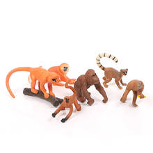 Mini animais selvagens guremédio, "8 peças, macaco dourado, modelo figuras de ação em miniatura de animais, brinquedo para crianças, presente 2024 - compre barato
