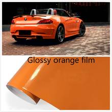 Película de vinilo para muebles, pegatina de superficie de Metal para motocicleta, color naranja brillante, 300mm x 1520mm 2024 - compra barato