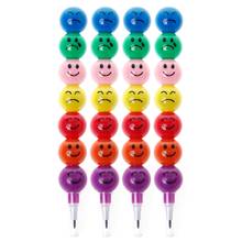 4Pcs 7 Colors Stacker Swap Cute Smile Face Pencils For School Childrens Toys U4LD 2024 - buy cheap