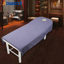 Solid Beauty Massage Table Bed Flat Sheet 100%Polyester Massage Sheet for SPA Treatment Bed Cover with Round Breath Hole sheet 2024 - buy cheap