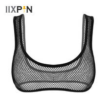 Sexy Black/Red Hollow Out Crop Top 2021 See Through Mesh Tank Tops Female Fashion Summer Bustier Bra Tops For Women Fishnet Vest 2024 - buy cheap