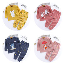 Children's Pajamas 2021 Autumn Girls Boys Sleepwear Nightwear Baby Infant Clothes Animal Cartoon Pajama Sets Cotton Kids Pyjamas 2024 - buy cheap