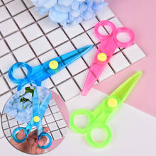 Mini Safety Plastic Scissors Round Head Safety Scissors Stationery Student Kids DIY Paper Cutting School Supplies random color 2024 - buy cheap