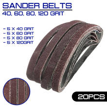20pcs/Pack Sander for Air Belt Sander 13mm x 457mm Powerfile Sanding Belts Paper Mixed Grit 40 60 80 120 2024 - buy cheap