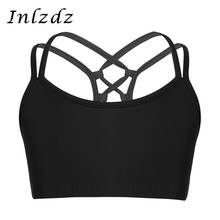 Kids Girls Gymnastics Ballet Top Criss Cross Back Tanks Bra Tops Crop Top for Ballet Leotard Dance Stage Performance Workout 2024 - buy cheap