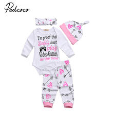 Newborn Kids Infant Baby Girls Clothes Romper Jumpsuit Bodysuit+Pants Outfit Set Cotton Casual Long Sleeve Autumn Coat Sets 2024 - buy cheap