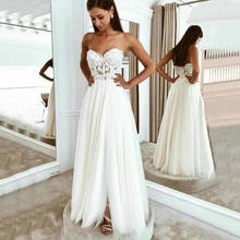 Дешевое богемное свадебное платье трапециевидной формы на заказ, пляжные женские свадебные платья длиной до пола, свадебные платья 2020 2024 - купить недорого