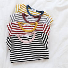 Kids T-Shirt Cotton Stripe Baby T-shirts For Girls Spring Long Sleeve Children's T-shirt For Boys Toddler Girl Boy T-Shirts Tops 2024 - buy cheap