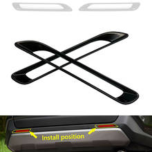 For Toyota RAV4 2019 2020 RAV 4 Car Rear Fog Light Lamp Cover Decoration Trim ABS Black 2Pcs 2024 - buy cheap