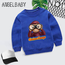 Boys Girls Sweatshirt Kids Curious George Cartoon Print Hoodies Children Autumn Tops Baby Cotton Clothes,KYT5266 2024 - buy cheap