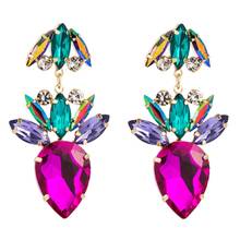 Large Crystal Dangle Earrings for Women Fashion Party Jewelry Bohemian Trendy Maxi Earrings Charm Wedding Accessories 2024 - buy cheap