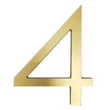 15cm House Number Sign #0-9 Huisnummer Outdoor Brass 6 inch Aluminum Modern Font Door Numbers Plate Home Address Signage 2024 - buy cheap