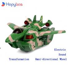 Inovador! Brinquedos infantis, brinquedo, tanque de transformação, avião elétrico com som e luz de led, presente chistma 2024 - compre barato