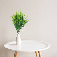 7 Fork water grass Eucalyptus Plastic Artificial Plants Green Grass plastic flower Plant Wedding Home Decoration Table Decors 2024 - buy cheap