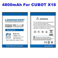 LOSONCOER 100% New High Quality Smart Phone Rechargeable Battery For Cubot X18 4800mAh Battery X18 2024 - buy cheap