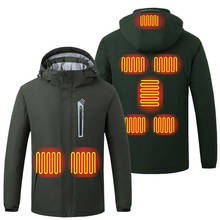 Jaqueta de algodão térmica masculina, casaco aquecido à prova d'água e à prova de vento plus size 5xl 2024 - compre barato
