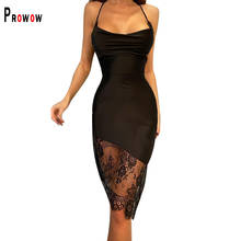 Prowow-vestido de noche elegante con encaje para mujer, traje de fiesta, fiesta de graduación, Espalda descubierta, Bandage cruzado 2024 - compra barato