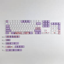 126 keycaps asiáticos do layout do perfil da cereja da sublimação para o teclado mecânico gh60 gk64 das chaves pbt butílico gordo japonês 5 2024 - compre barato