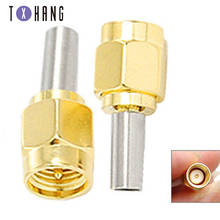 5PCS RP SMA Male Plug RF Coax Connector Crimp for RG174 RG316 cable Straight Goldplated RFSMA Male Adapter 2024 - buy cheap