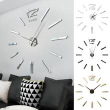 Antique Mini DIY Mirror Surface Clock Sticker Mute Wall Clock 3D Wall Watch Living Room Home Office Decor Christmas Gift New 2024 - buy cheap