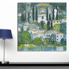 Gustav Klimt Kirche Nordic Poster Canvas Painting Print Living Room Home Decoration Modern Wall Art Oil Painting Posters Picture 2024 - buy cheap