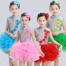 kids clothes new dress children's clothing flower sequin streamer show fluffy girls dress 2024 - buy cheap