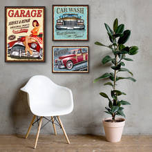 Carteles e impresiones de Metal Vintage para decoración de Bar, Pub, coche, imágenes de pared, lavado de coches, póster Retro, garaje, hogar, arte de pared, pintura en lienzo 2024 - compra barato