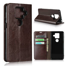 For Sharp Aquos Sense4 Plus Case 6.7" 100% Natural Genuine Leather Skin Phone Case On For Aquos Sense 4+ Flip Wallet Book Cover 2024 - buy cheap