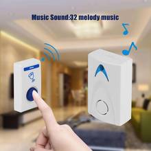 1Pc 504D LED Wireless Chime Doorbell & Wireles Remote Control 32 Tune Songs White Smart Door Bell For Home Hotel Door Bell 2024 - buy cheap