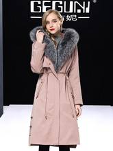 Fur Rabbit Natural Liner Parka Real Fur Coat Winter Jacket Women Clothes 2020 Fox Fur Collar Long Coat Female Parkas MY s 2024 - buy cheap