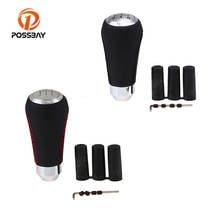 POSSBAY 5 Speed Leather Car Shift Knob Universal Car Manual Gear Shift Knob Stick Shifter Lever for Hyundai Mazda Buick BMW Audi 2024 - buy cheap