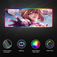 XGZ My Hero Academia Anime Large Mouse Pad LED Color Light RGB Game MousePad with Backlight USB Anime Computer Carpet Desk Mat 2024 - buy cheap