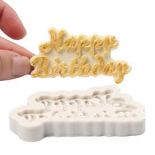 3d Happy Birthday Silicone Cake Fondant Mould Baking Sugar Craft Decorating Mold Tool Household Cake Decor Chocolate Molds New 2024 - buy cheap