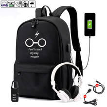 Backpack For Teenagers Boys Girls Luminous Bag Anti-theft USB Charging Travel Canvas Student School Bag 2024 - buy cheap