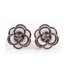 famous design Camellia earring Black White Rose Flower Earrings for women trendy jewelry 2024 - buy cheap
