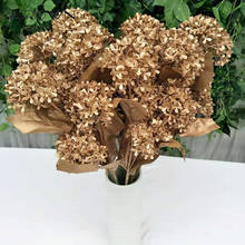 JAROWN Artificial 3 heads Hydrangea Snowball Flower Fake Flowers Wedding Floral Arrangement Flower Accessories Home Decor Flores 2024 - buy cheap