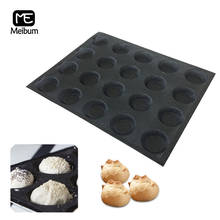 20 Cavity Black Porous Silicone Mold Egg Tart Bun Modle Round Shape Bread Eclair Mould Non Stick Bakeware baking Tools 2024 - buy cheap