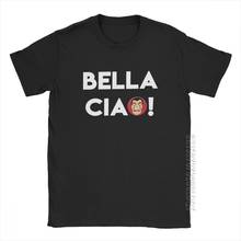 La Casa De Papel Bella Ciao Men T Shirt Money Heist Novelty Cotton House Of Paper Basic Tees Crew Neck T-Shirt Unique Clothes 2024 - buy cheap